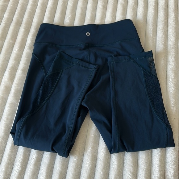 Lululemon Blue High Rise Leggings - Picture 1 of 14